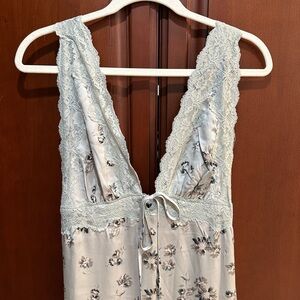 Slip Dress with Lace detail and tie